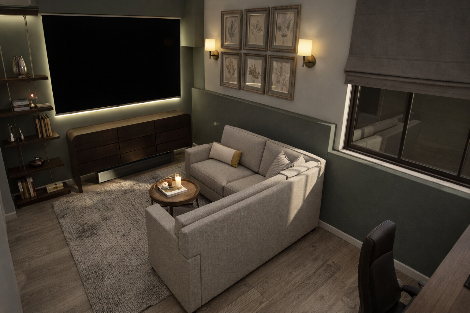 Basement Makeover, original render.